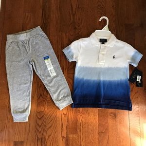 Matching set boys shirt and t-shirt